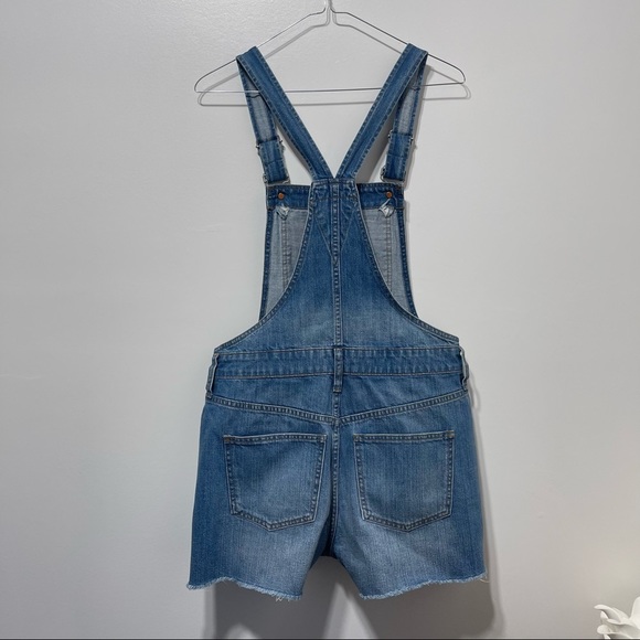 Madewell Adirondack Short Overalls in Isley Wash Size Small - Picture 4 of 11